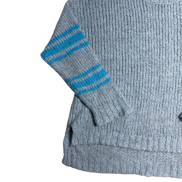 Aerie Gray Knit Mohair Wool Blend Sweater Womens M - Picture 2 of 8